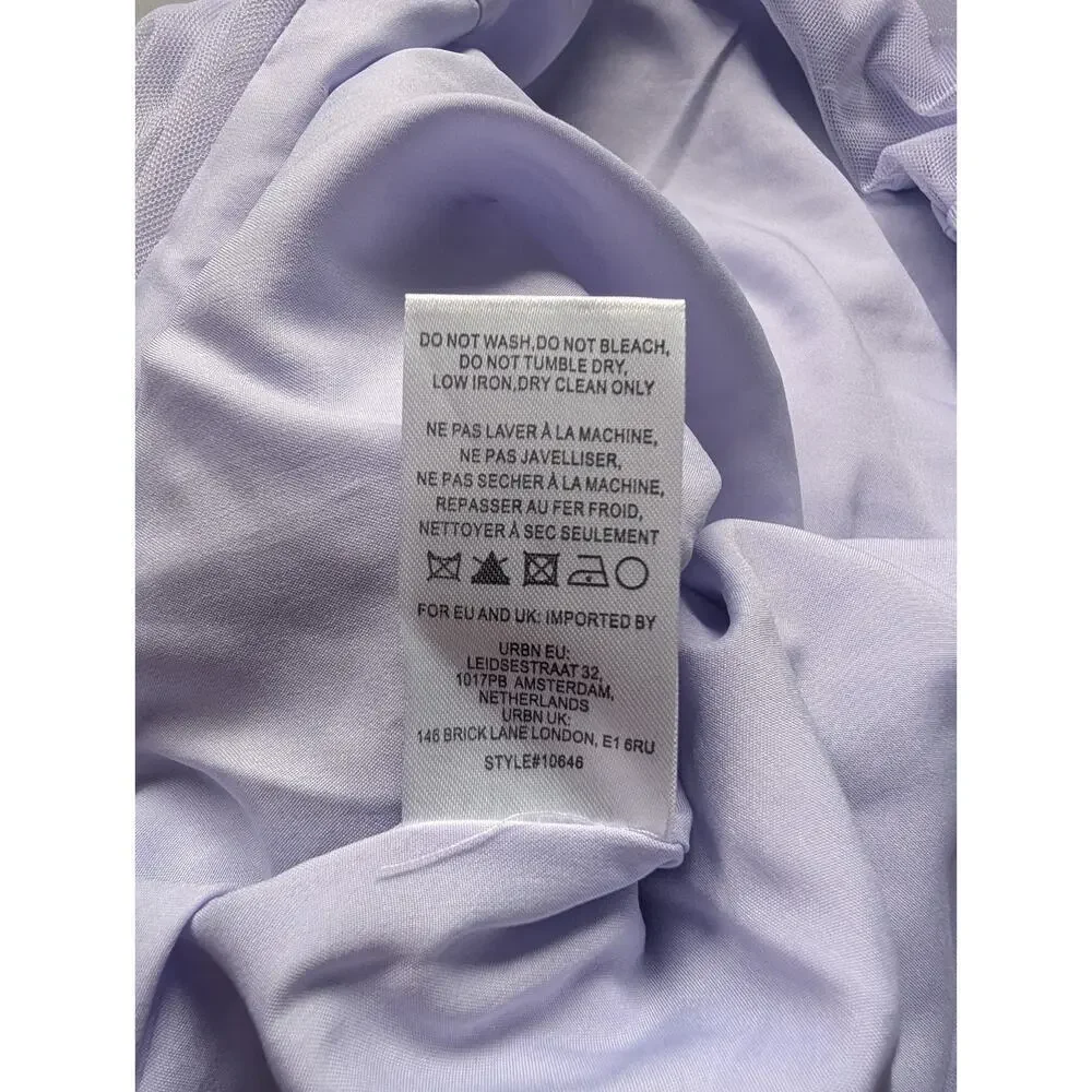 NWT Anthropologie Hutch Ruched Tulle Bow Mini Dress Size 6 Lavender #NC431
